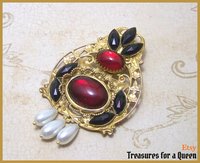 Historical Reproduction, Medieval Brooch, Medieval Jewelry, Renaissance Jewelry, Catherine Parr Brooch, Tudor Replica, Renaissance Brooch