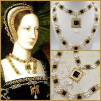 Mary Tudor Historical Portrait Replica Reproduction Medieval Pearl Gold Pearl Filigree 2 Necklace Set Tudor Reenactment Queen of France