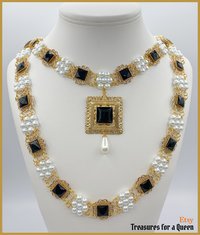 Mary Tudor Historical Portrait Replica Reproduction Medieval Pearl Gold Pearl Filigree 2 Necklace Set Tudor Reenactment Queen of France