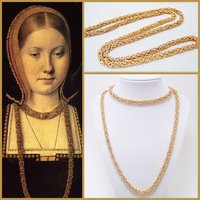 Historical Reproduction Chainmaille Necklace, Catherine of Aragon Byzantine Replica