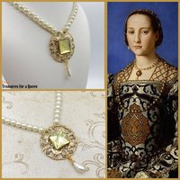 Italian Renaissance Historical Reproduction Necklace Eleanor of Toledo Portrait Replica 16th Century Reenactment Jewelry