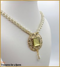 Italian Renaissance Historical Reproduction Necklace Eleanor of Toledo Portrait Replica 16th Century Reenactment Jewelry