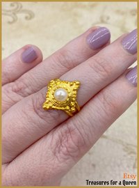 Historical Reproduction Tudor Ring, Medieval Ring, Tudor Replica, Medieval Jewelry, Renaissance Ring, Medieval Replica, Elizabethan Replica