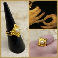 Historical Reproduction Tudor Ring, Medieval Ring, Tudor Replica, Medieval Jewelry, Renaissance Ring, Medieval Replica, Elizabethan Replica