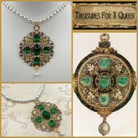 Medieval Necklace - Renaissance Necklace - Medieval Jewelry - Renaissance Jewelry, Tudor Jewelry, Tudor Necklace, Historical Replica