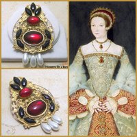 Historical Reproduction, Medieval Brooch, Medieval Jewelry, Renaissance Jewelry, Catherine Parr Brooch, Tudor Replica, Renaissance Brooch