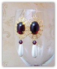 Medieval Earrings - Renaissance Earrings - Medieval Jewelry - Tudor Jewelry, Tudor Earrings