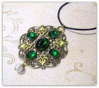 Medieval Necklace - Renaissance Necklace - Medieval Jewelry - Renaissance Jewelry, Tudor Jewelry, Tudor Necklace, Historical Replica