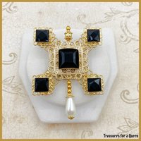 Tudor Historical Replica Brooch - Mary Tudor Medieval Jewelry Reproduction