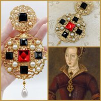 Jane Grey Tudor Brooch - Renaissance Medieval Historical Replica Bodice Jewelry