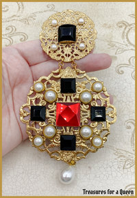 Jane Grey Tudor Brooch - Renaissance Medieval Historical Replica Bodice Jewelry