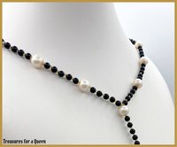 Pearl Lariat Necklace - Historical Replica Isabella of Portugal, Duchess of Burgundy