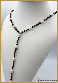 Pearl Lariat Necklace - Historical Replica Isabella of Portugal, Duchess of Burgundy