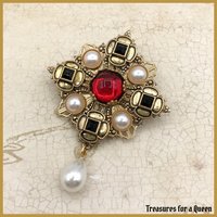 Historical Replica Brooch - King Henry VIII Portrait Hat Pin Tudor Reenactment Jewelry