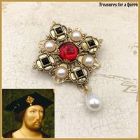 Historical Replica Brooch - King Henry VIII Portrait Hat Pin Tudor Reenactment Jewelry