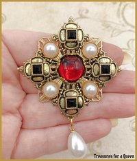 Historical Replica Brooch - King Henry VIII Portrait Hat Pin Tudor Reenactment Jewelry
