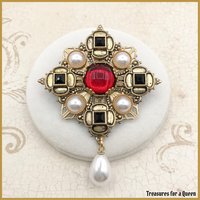 Historical Replica Brooch - King Henry VIII Portrait Hat Pin Tudor Reenactment Jewelry