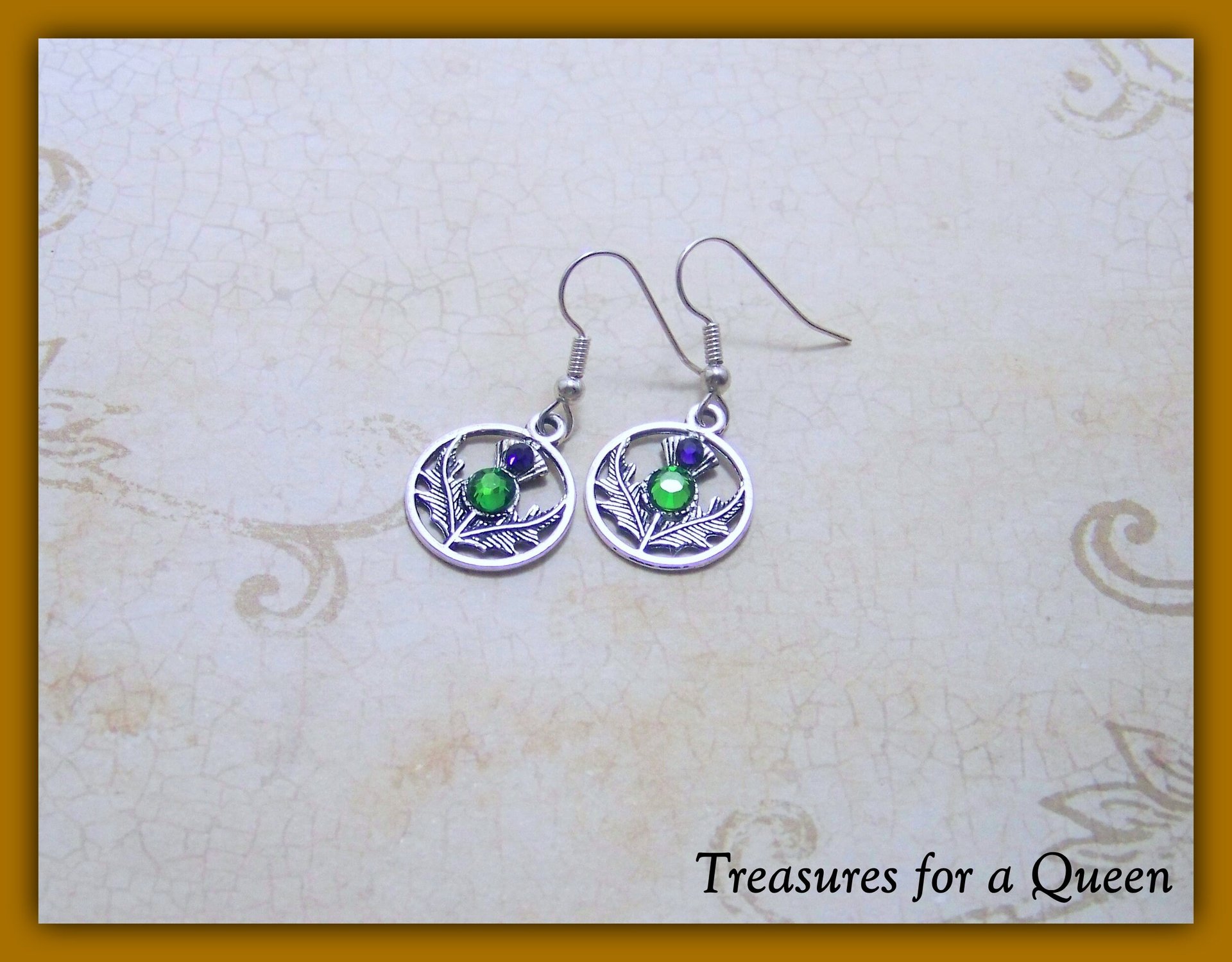 Celtic Earrings - Scottish Thistle - Scottish Jewelry, Celtic Jewelry, Outlander Earrings, Scottish Earrings, Celtic Knot, Irish Jewelry