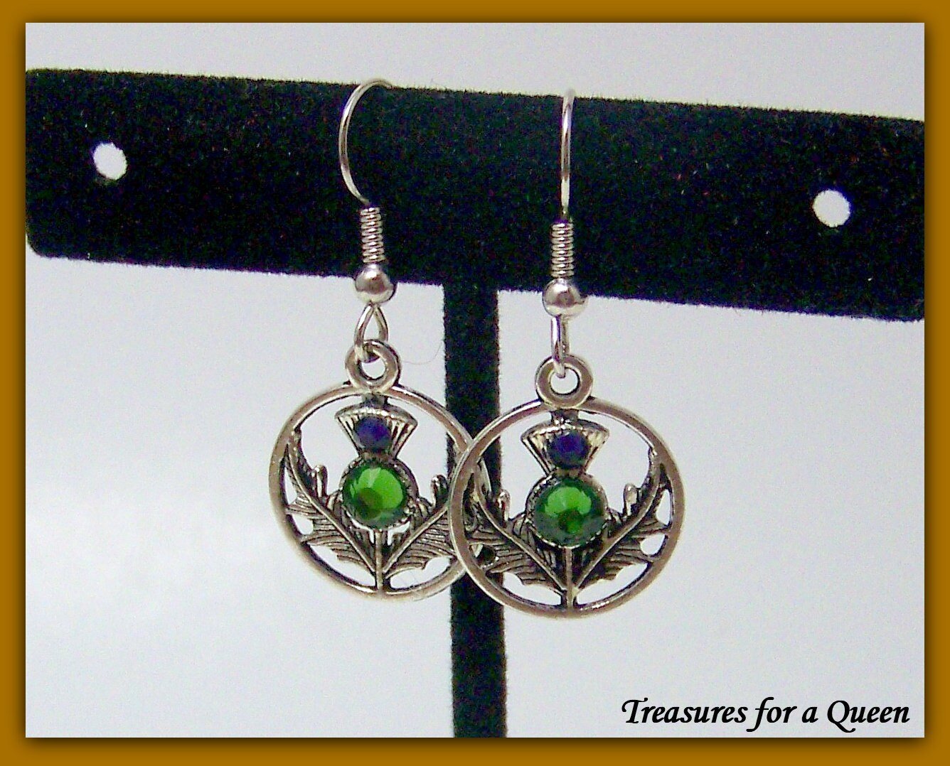 Celtic Earrings - Scottish Thistle - Scottish Jewelry, Celtic Jewelry, Outlander Earrings, Scottish Earrings, Celtic Knot, Irish Jewelry