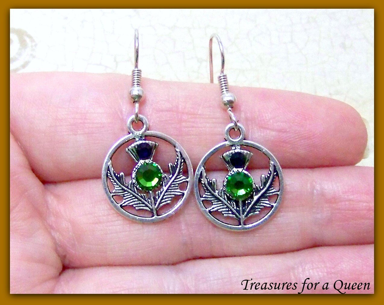 Celtic Earrings - Scottish Thistle - Scottish Jewelry, Celtic Jewelry, Outlander Earrings, Scottish Earrings, Celtic Knot, Irish Jewelry