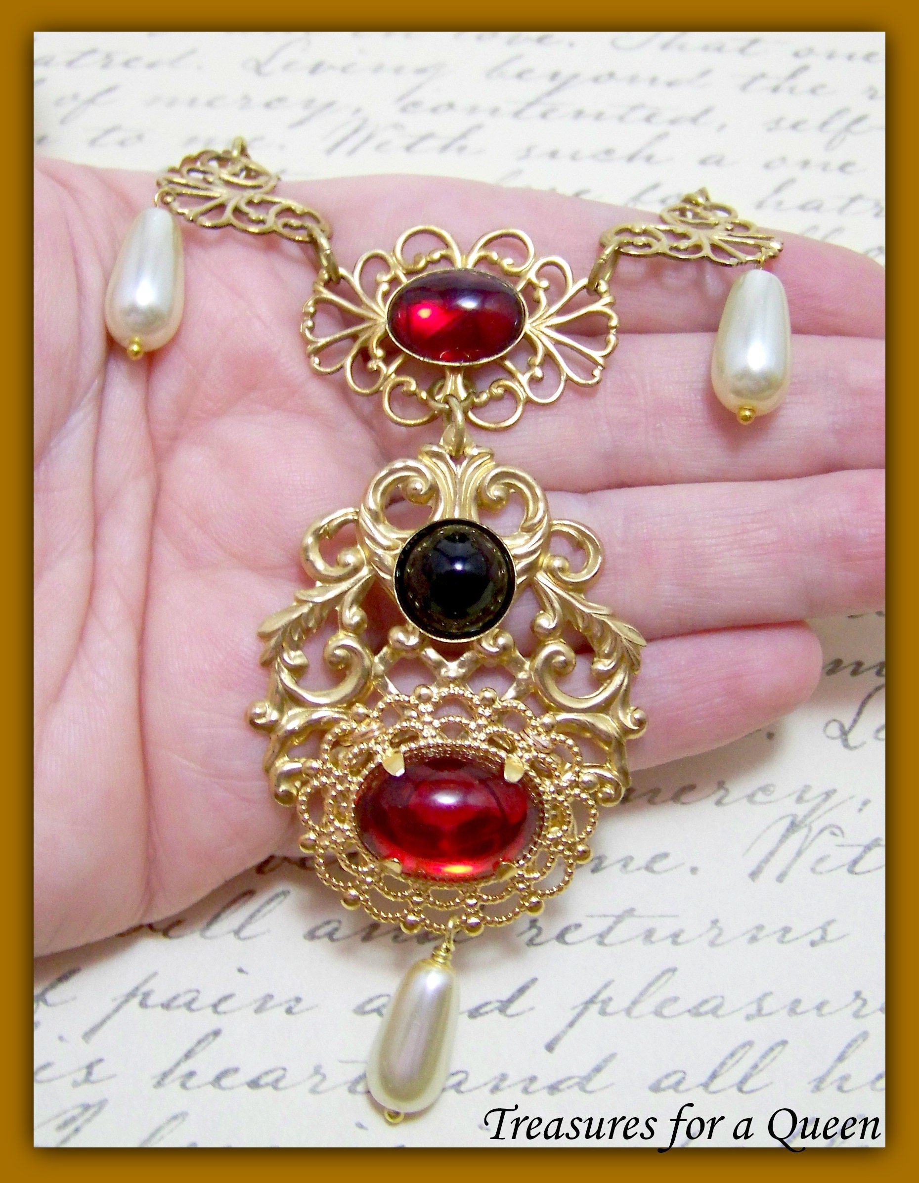 Catherine Parr Tudor Historical Reproduction Medieval Renaissance Necklace