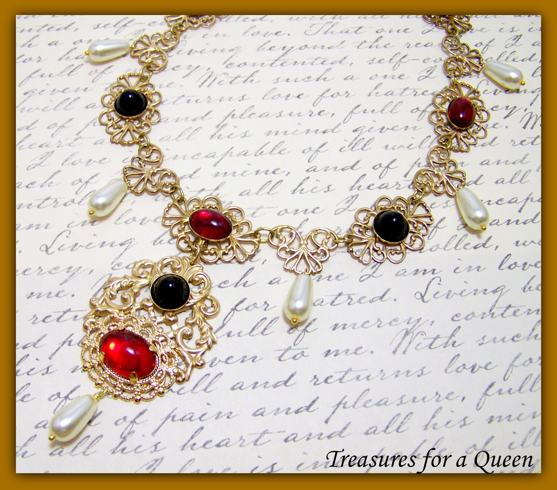 Catherine Parr Tudor Historical Reproduction Medieval Renaissance Necklace