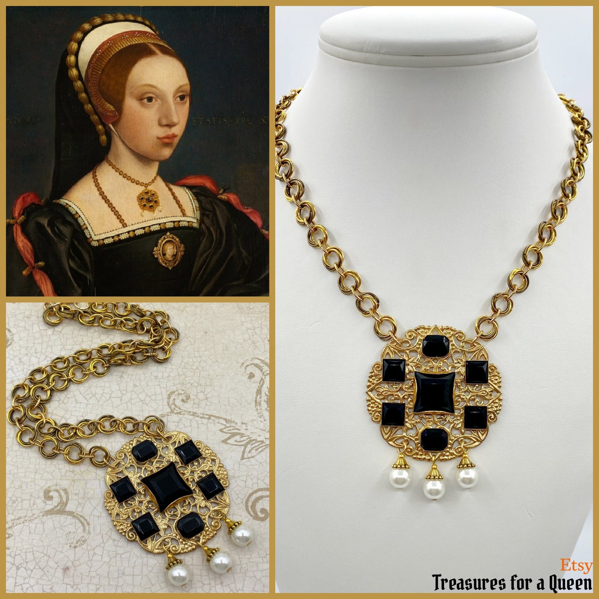 Catherine Howard Tudor Historical Replica Chainmail Necklace