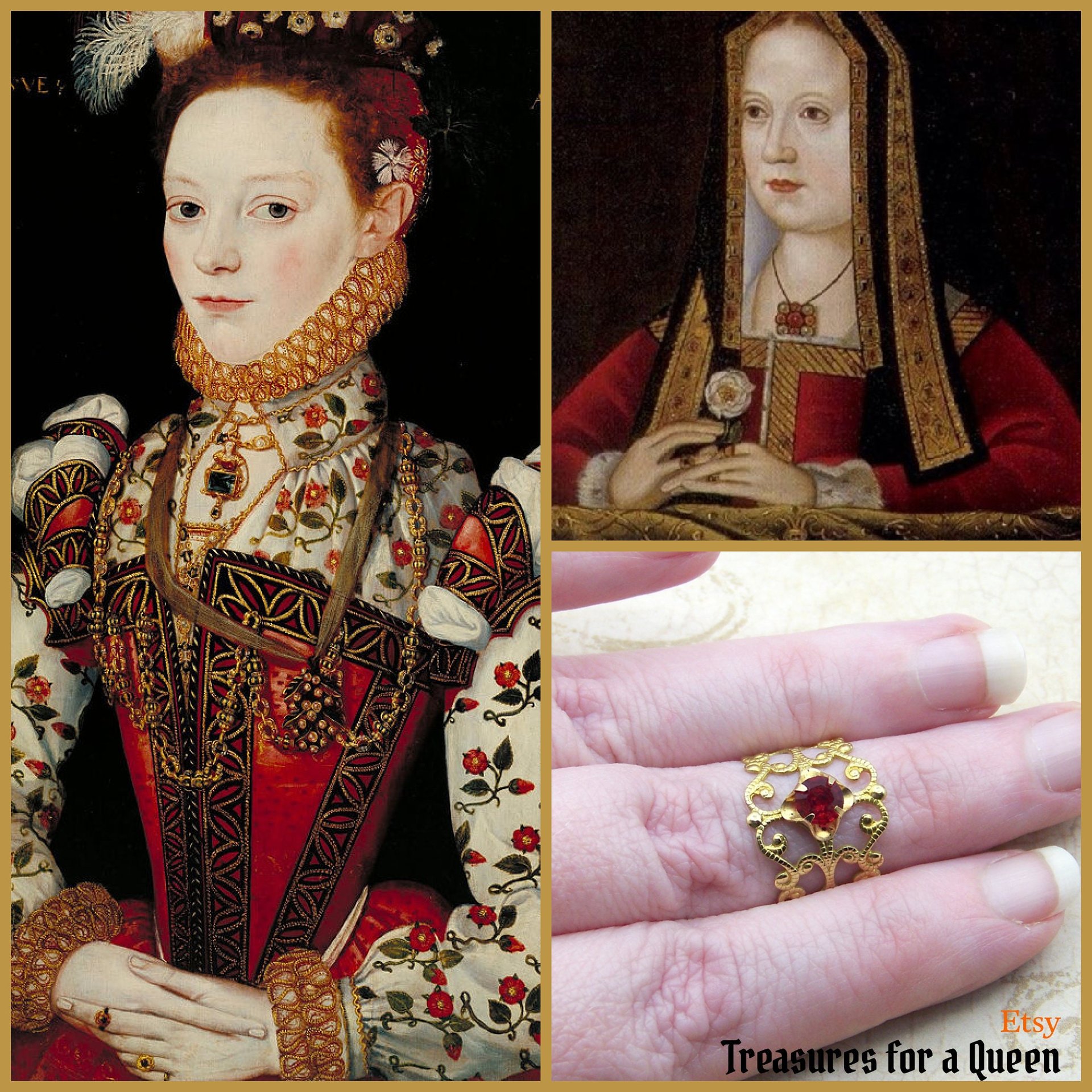 Tudor Ring, Historical Reproduction, Medieval Ring, Tudor Replica, Medieval Jewelry, Renaissance Ring, Medieval Replica, Elizabethan Replica