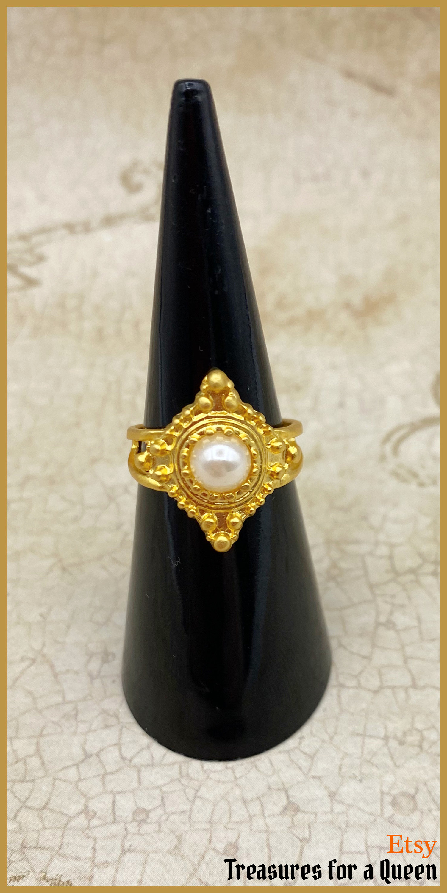 Historical Reproduction Tudor Ring, Medieval Ring, Tudor Replica, Medieval Jewelry, Renaissance Ring, Medieval Replica, Elizabethan Replica