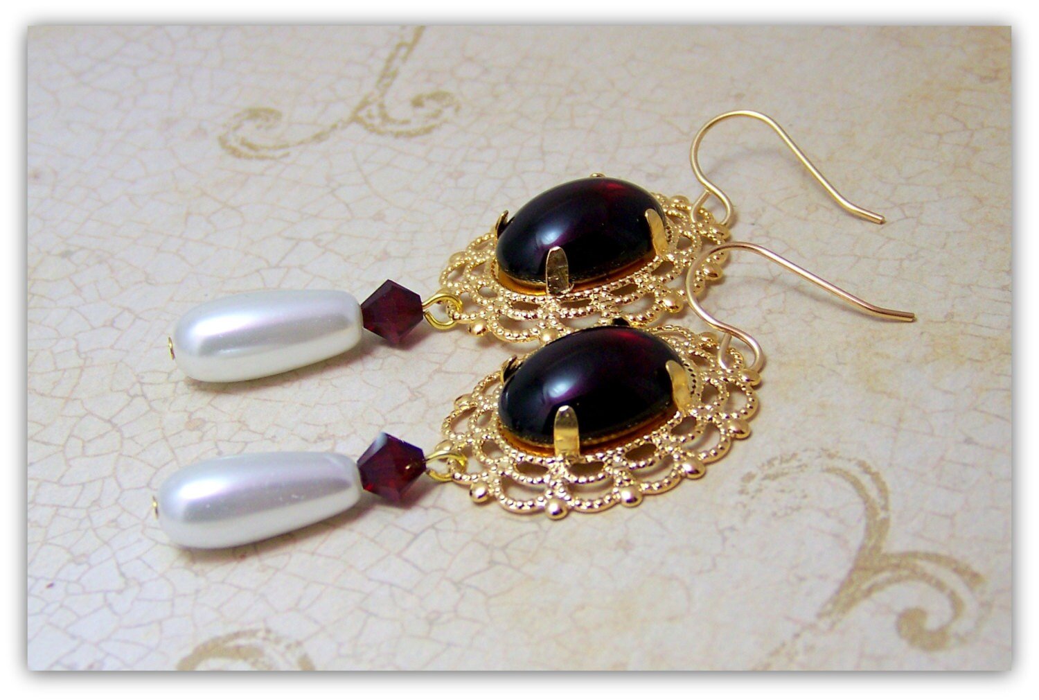 Medieval Earrings - Renaissance Earrings - Medieval Jewelry - Tudor Jewelry, Tudor Earrings