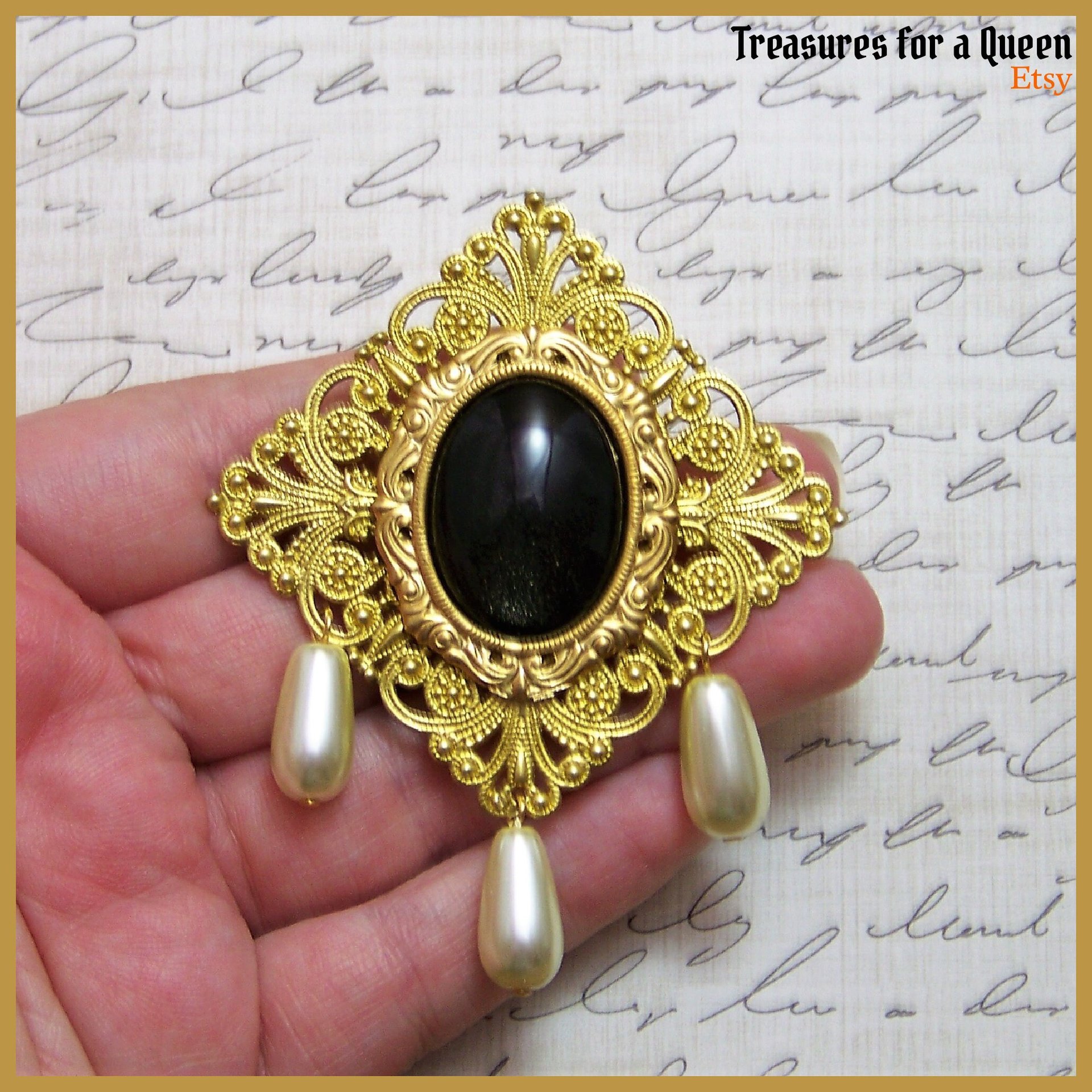 Historical Tudor Replica Brooch, Prince Arthur Reproduction Medieval Pendant