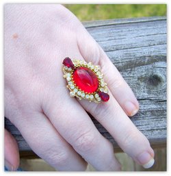 Crimson Peak - Victorian Ring - Crimson Peak Jewelry, Medieval Jewelry, Victorian Jewelry, Gothic Ring, Medieval Ring, Anne Boleyn